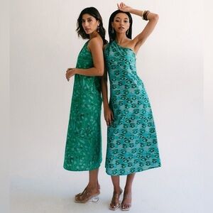 Vivienne Walker Ocular Blue: The One Shoulder Midi Dress Size XS